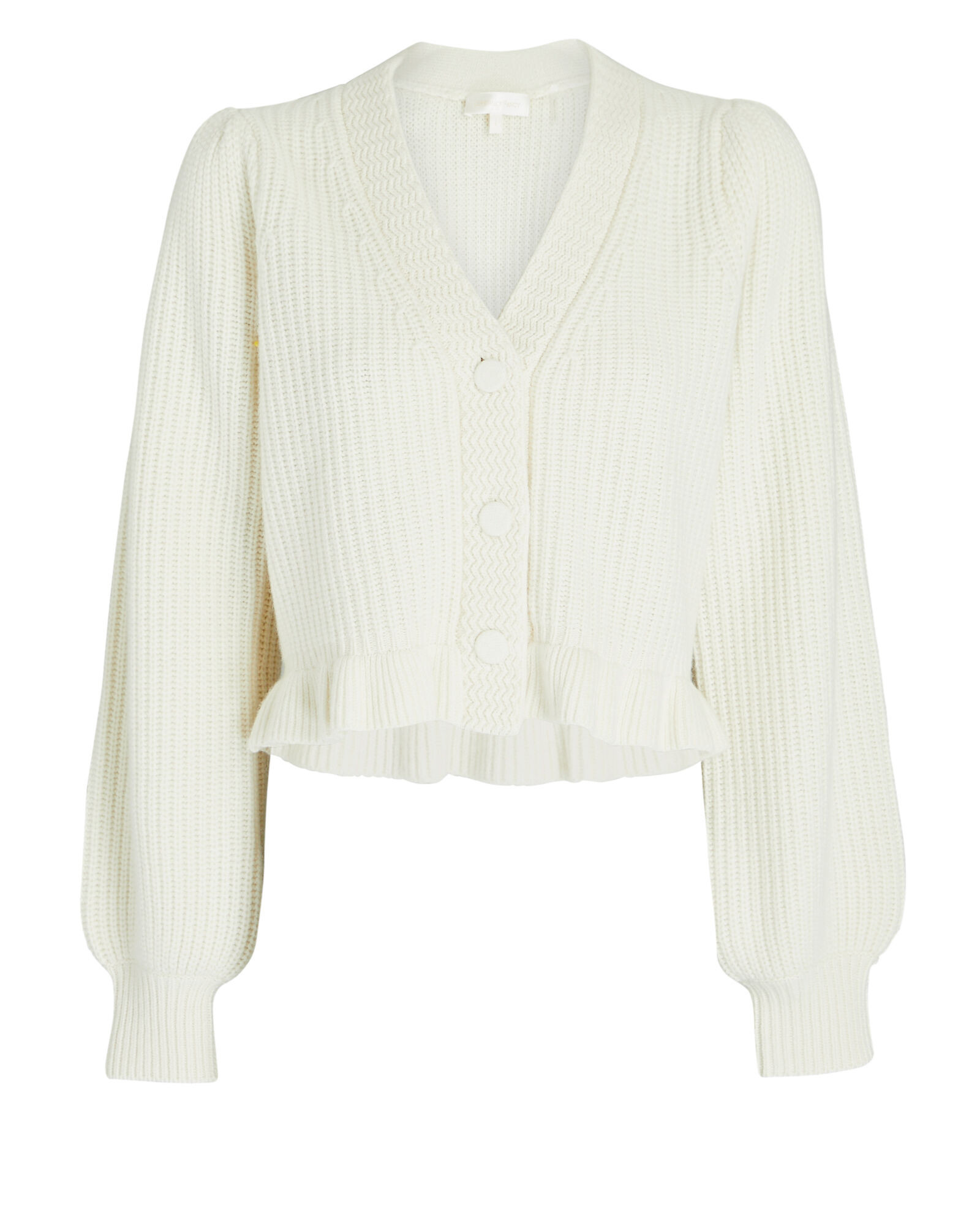 Adessa Ruffled Wool-Cashmere Cardigan | INTERMIX