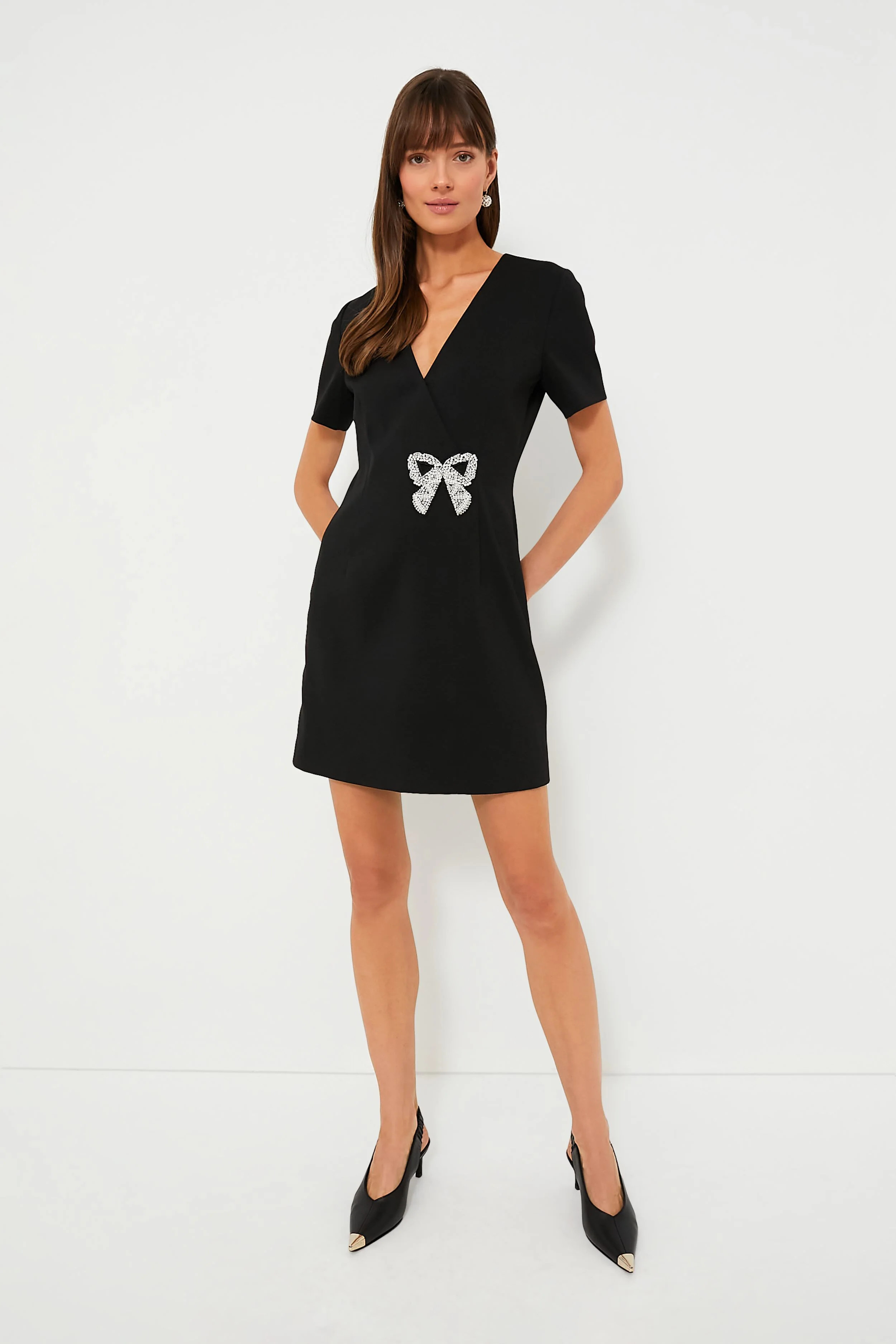 Beaded Bow Amal Mini Dress | Tuckernuck (US)