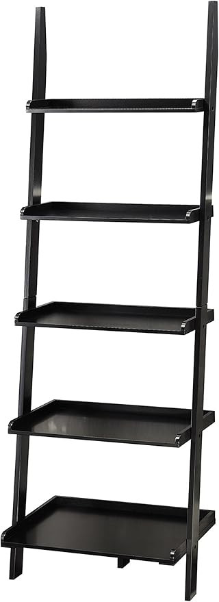 Convenience Concepts American Heritage 5 shelves Bookshelf Ladder, Black | Amazon (US)