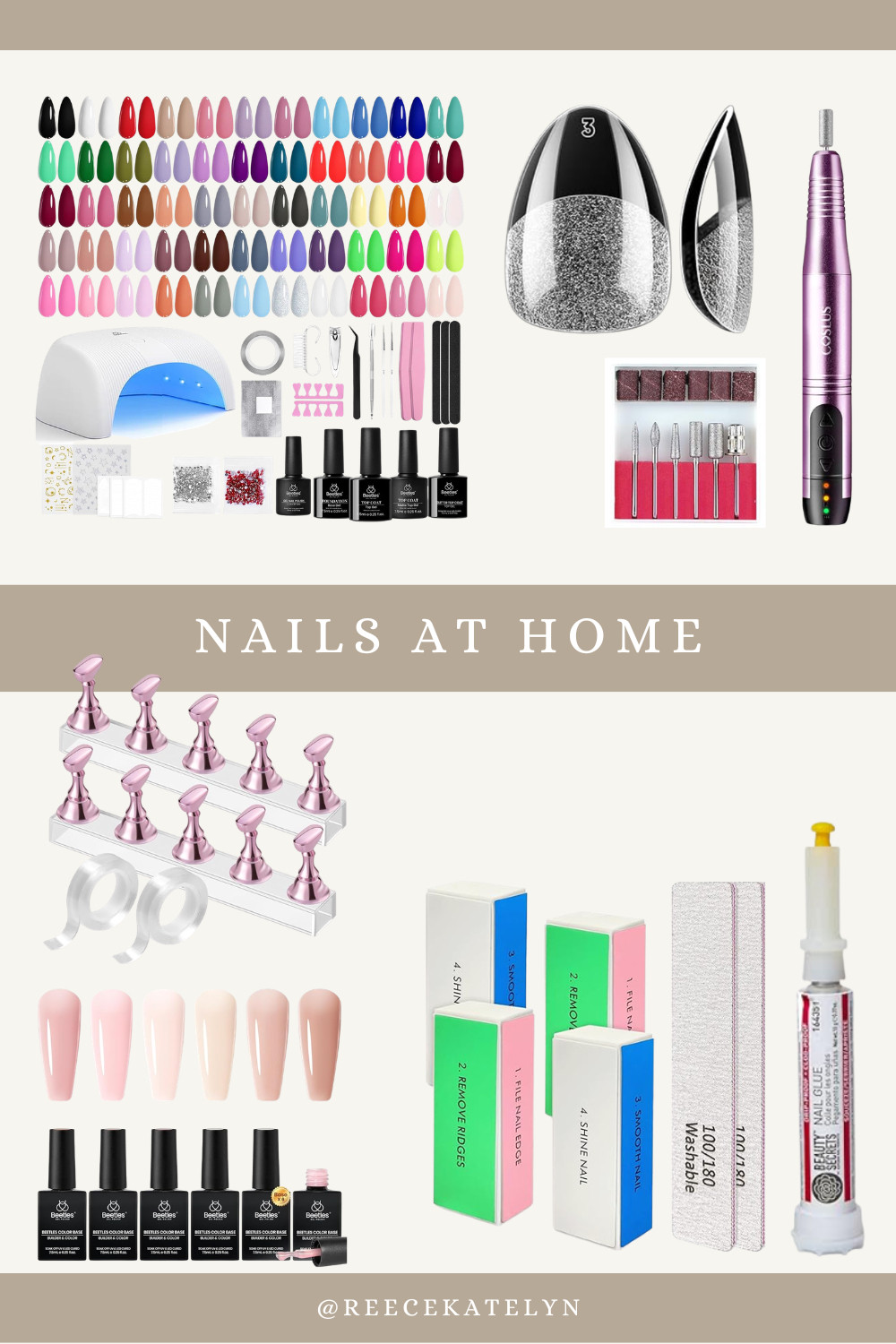 DIY Gel Nail Extensions + Nails at Home + Trendy Nail Inspo 

 