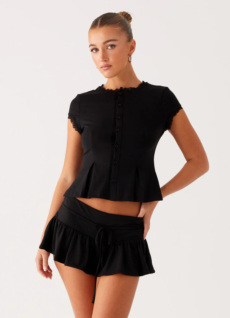 Landon Mini Skort - Black | Peppermayo (Global)