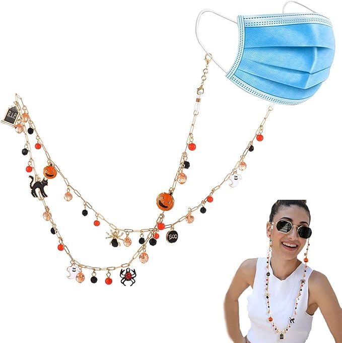 Beaded Mask lanyard Fashion Mask Holder Chains Necklace Anti-slip Eyewear Retainer | Amazon (US)