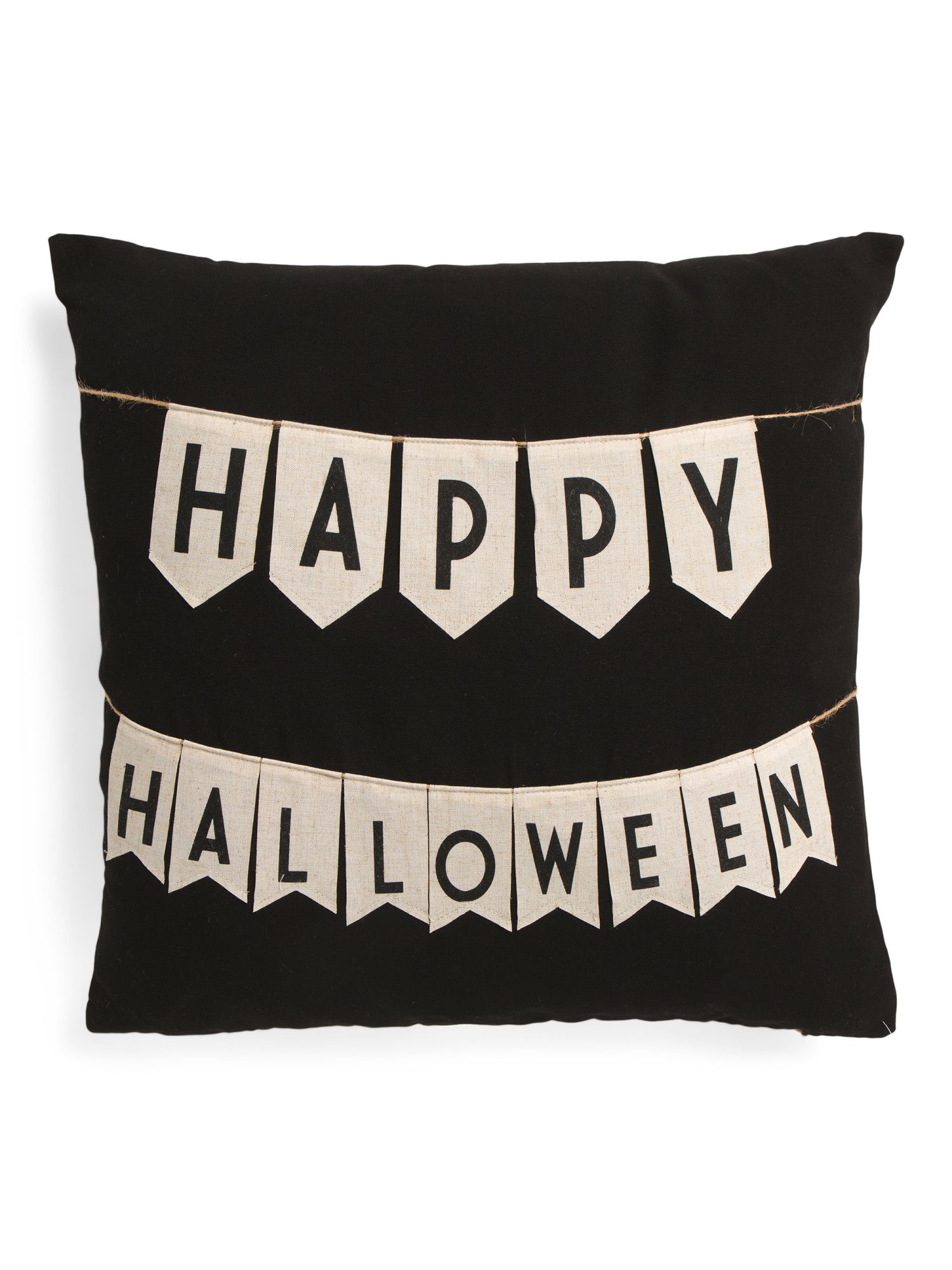 20x20 Happy Halloween Bunting Pillow | TJ Maxx