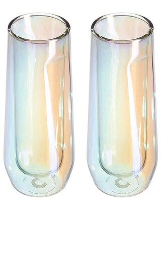 Glass Flute Double Pack 7 oz in Prism | Revolve Clothing (Global)