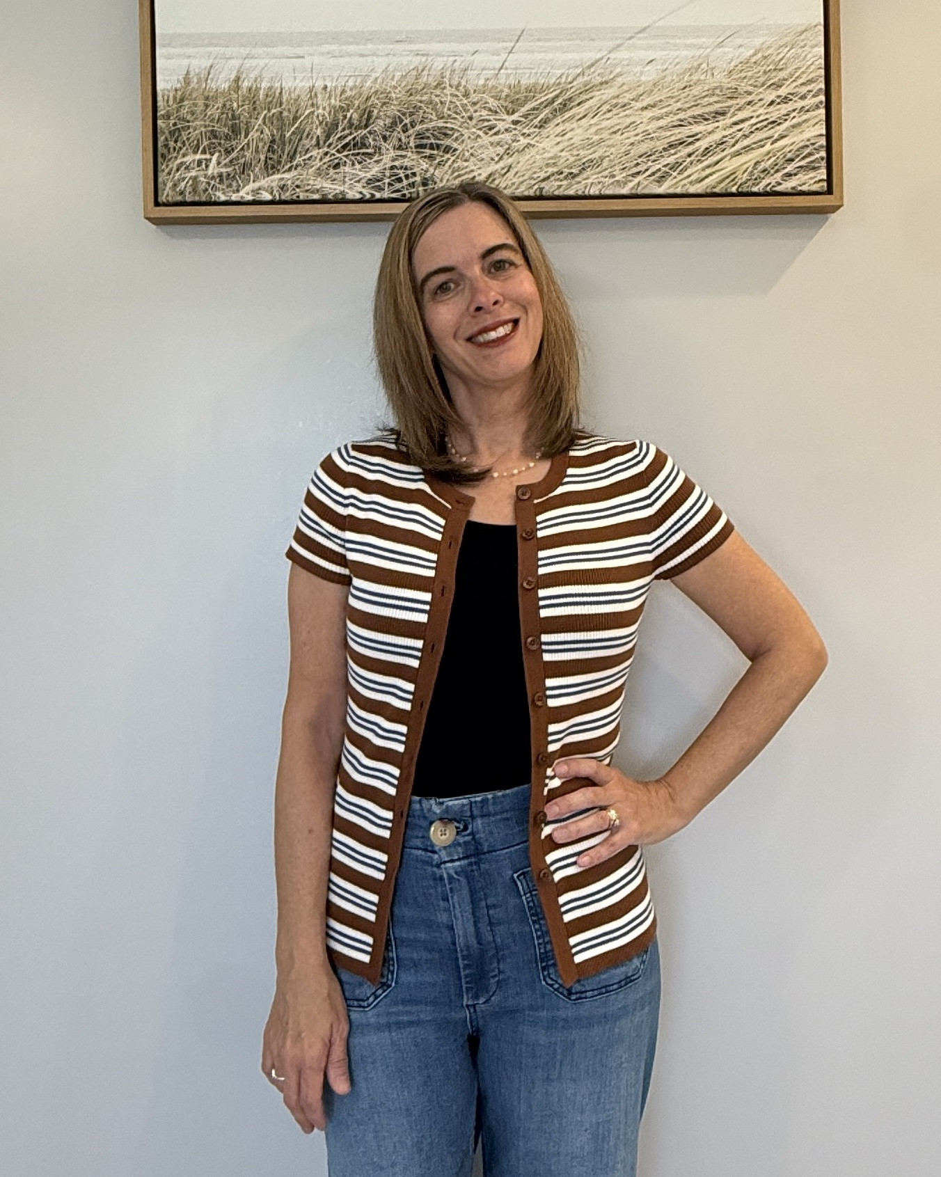 I’m loving the button up cardigan. I can wear it open front or buttoned up. It’s super cute with jeans and sneakers or ballet flats. It also comes in more color choices.

#LTKootd #LTKOver40 #LTKPetite