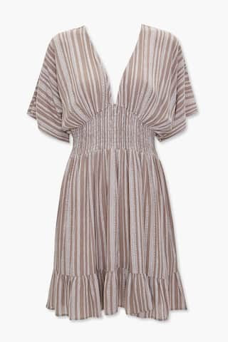 Plunging Striped Mini Dress | Forever 21 (US)