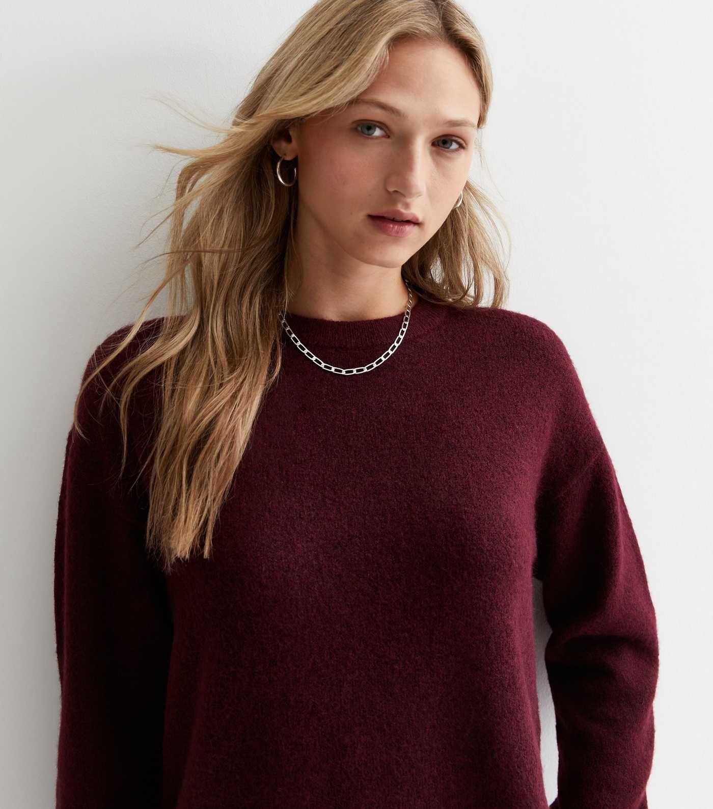 Burgundy Knit Crew Neck Jumper
						
						Add to Saved Items
						Remove from Saved Items | New Look (UK)