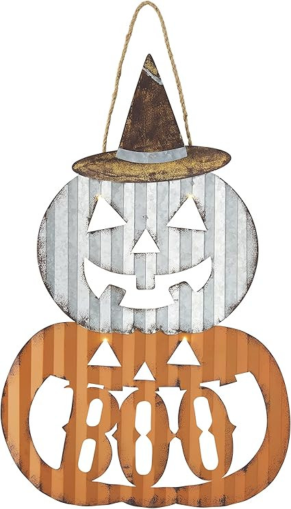 Mud Pie Light Up Door Hanger, Pumpkin | Amazon (US)