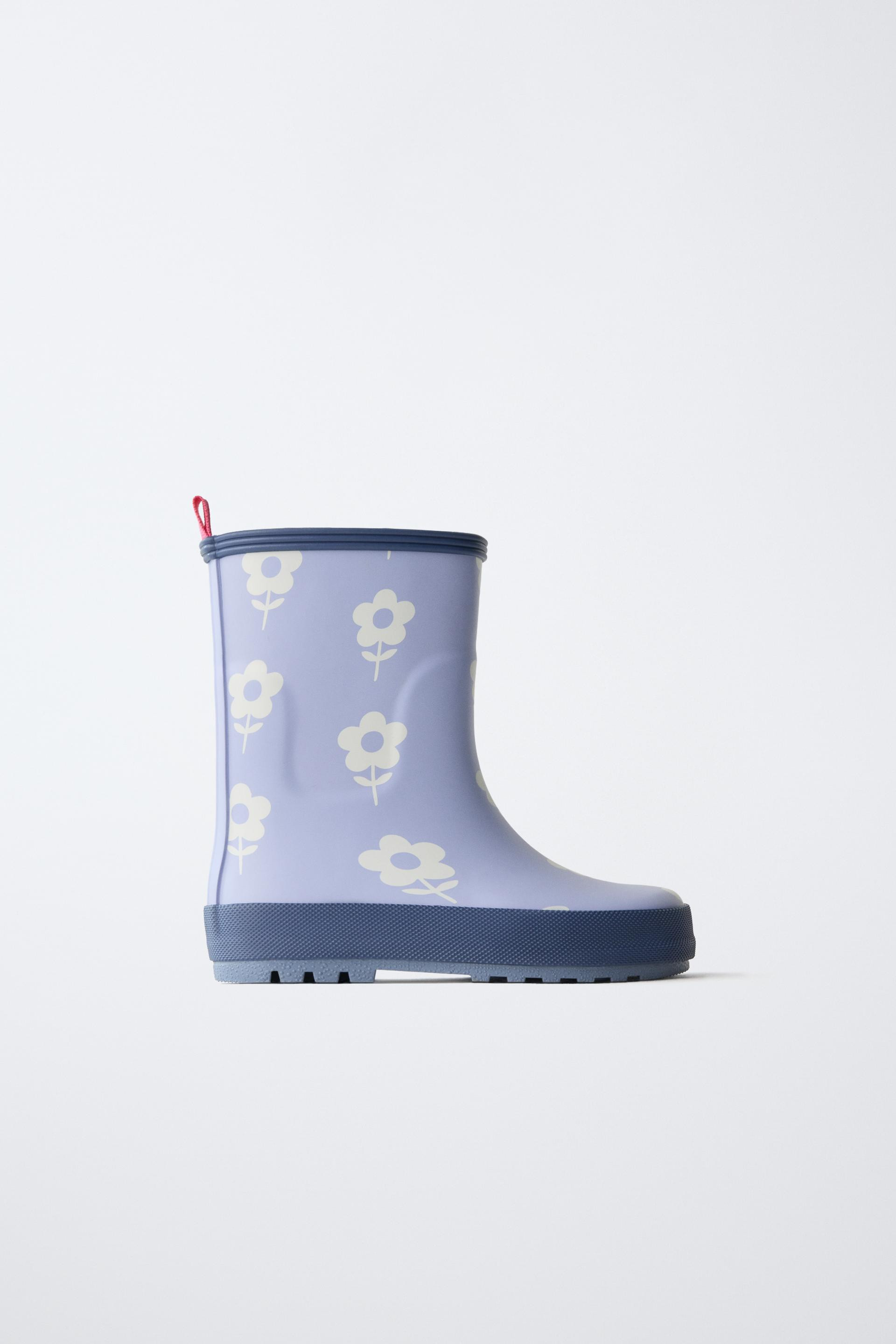 Zara - Floral Rain Boots - Blue - 9½ (6.4 Inches) - Kids | Zara US
