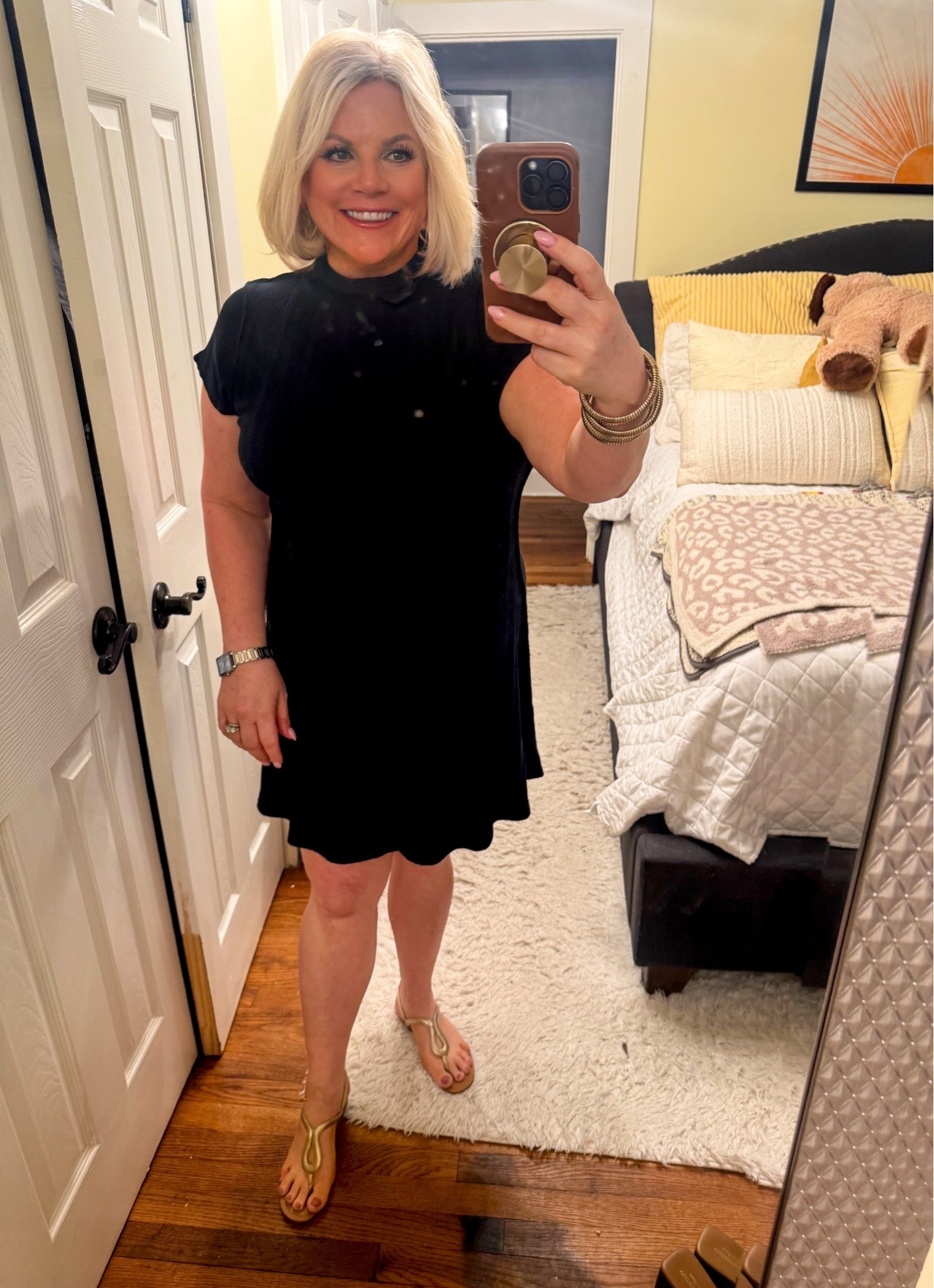 Wear now, wear later.
I love the versatility of this dress. It's an A-line style with a mock neck. I wore it as is this week when it gets  cooler , I'll thrown on an over sized denim jacket keg and swap out the sandals for ankle boots.
This dress is an absolute steal too!

Fall outfits, fall dress , business casual

#LTKootd #LTKOver40 #LTKWorkwear