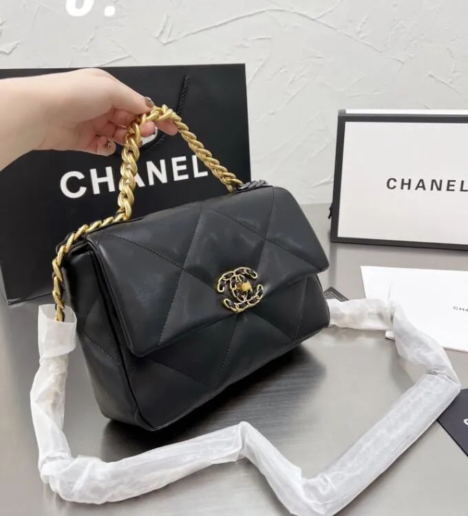 Chanel 19 lady Chain Handbags Leather Evening Women Shoulder Bags Messenger Crossbody women Bag P... | DHGate