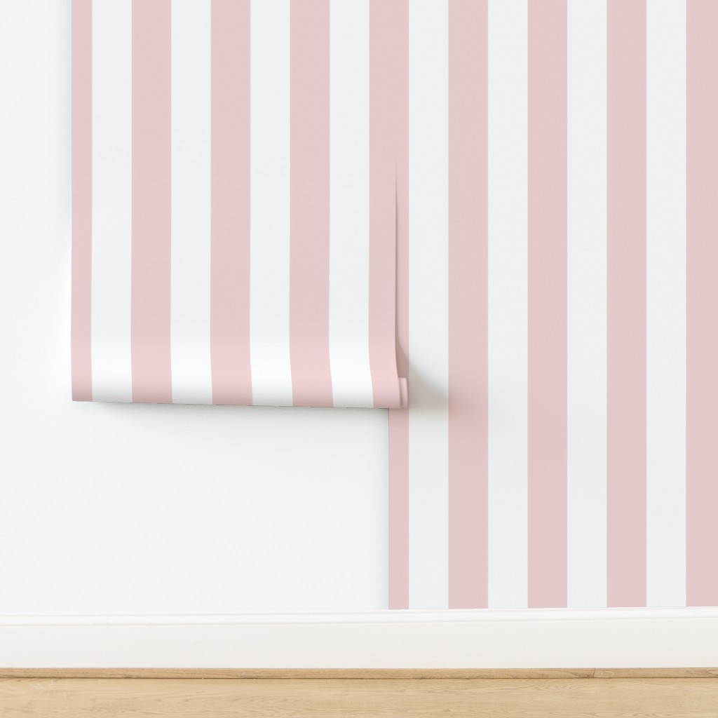 Ballet Slipper and White Cabana Stripe Wallpaper bydanika_herrick | Spoonflower
