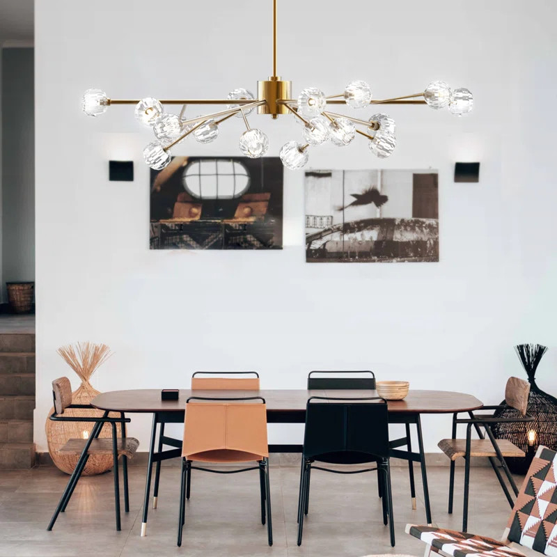 Titus 18 - Light Dimmable Sputnik Modern Chandelier with K9 Crystal Shades | Wayfair North America