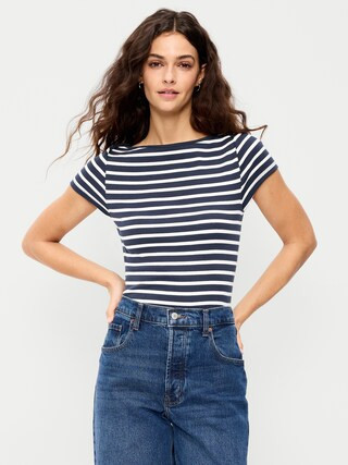 Snug Boat-Neck T-Shirt | Old Navy (US)