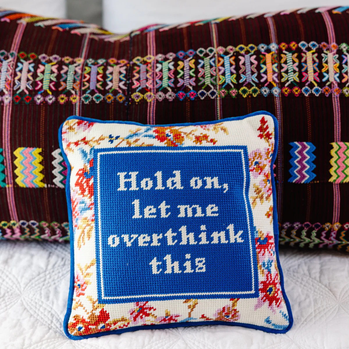 Furbish Studio - Overthink Needlepoint Pillow | Furbish Studio