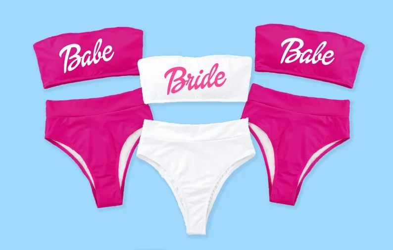 Bachelorette Party Swimsuits Tube Top Bikini. Doll Themed | Etsy | Etsy (US)