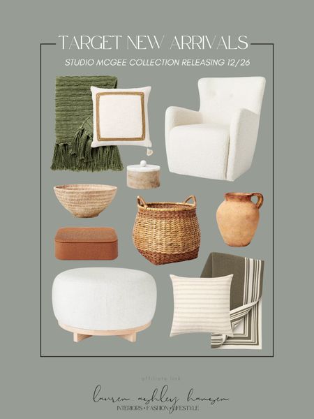 The newest Studio McGee x Target collection launches next Tuesday, 12/26 and there are a ton of beautiful furniture, textile, and decor pieces! I love the warm brown, terracotta, and green tones. Perfect for transitioning your home from holiday to winter! Be sure to save your favorite now for easy shopping later! 

#LTKstyletip #LTKhome