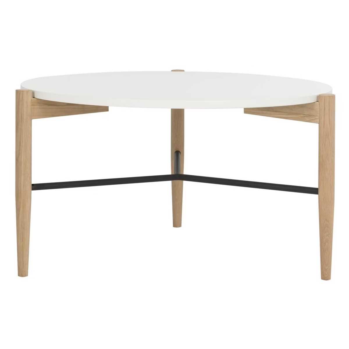 Thyme Round Coffee Table - White/Oak - Safavieh | Target