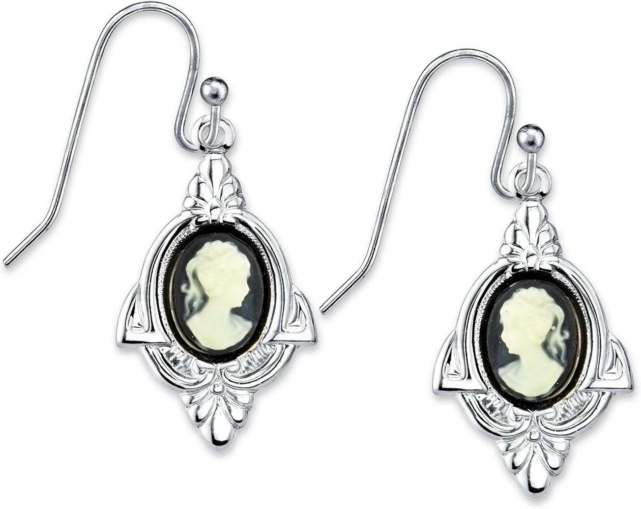 1928 Jewelry Embellish Pendientes de silueta de camafeo de inspiraci\u00f3n vintage | Amazon (US)