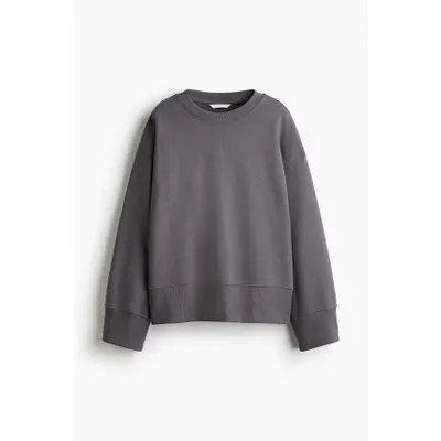 H&M Oversized Cotton Sweatshirt in Blue at Nordstrom, Size Small | Nordstrom