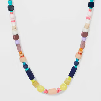 Semi-Precious Lapis Aventurine Beaded Necklace - Universal Thread™ Gold | Target