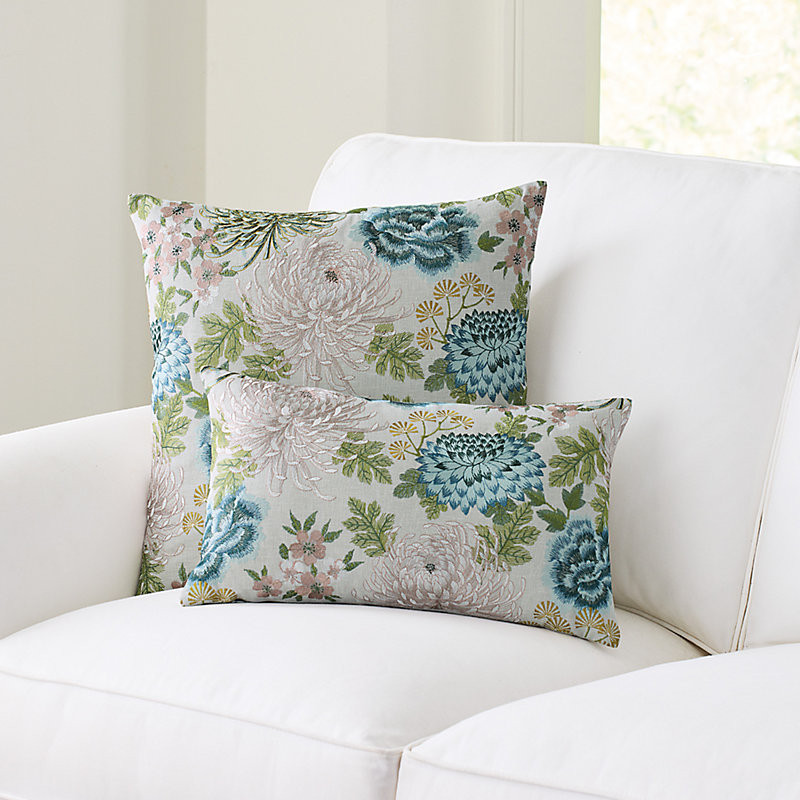 Gardner Embroidered Pillow Cover - 12" x 20" - Ballard Designs | Ballard Designs, Inc.