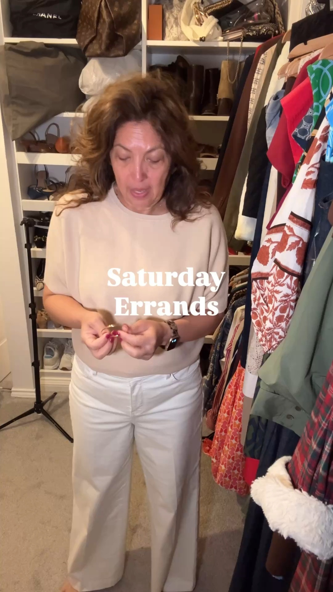 Saturday outfit for running errands. 
Easy cotton sweater and white jeans plus some loafers. 
Add jewelry and I am out the door in 5. 

I’m Elisa, a wardrobe stylist, founder of Turnkey Style, and author of The Style Advantage: I Say What HR Can’t. I work with professionals and corporate teams to help them show up authentically, on brand, and with confidence. I’m also a mom of two grown boys, a wife, a post-menopausal woman in business, 5’4”, a size 14/16 on the bottom and L on top. I’ve been everything from a size 10–18+, which is why fit, function, and real life always come first.

#LTKgrwm #LTKdayinmylife #LTKootd