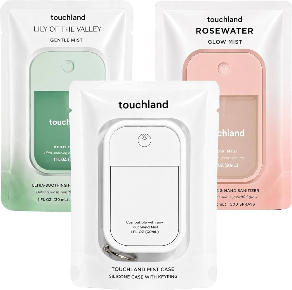 Touchland Glow & Gentle Hydrating Hand Sanitizer Spray & Case Travel Size | Amazon (US)