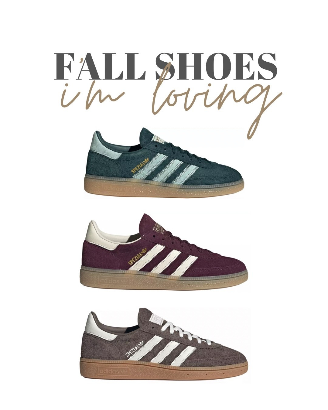 need to add all of these adidas handball spezials to cart! Also go down half a size!

#LTKShoeCrush #LTKSeasonal #LTKOver40