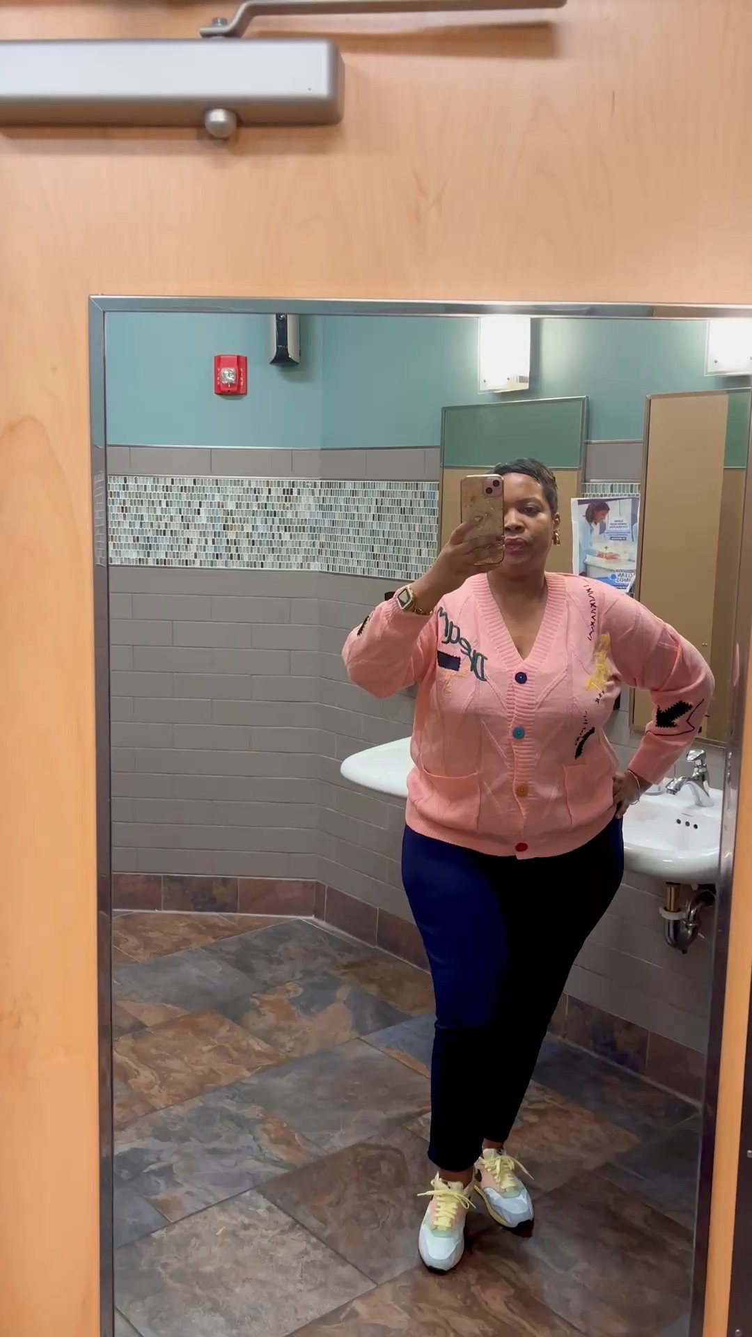 Friday Casual Vibe: pink embroidered sweater, air max 1 87, pink cardigan sweater, cardigan sweater, sneakers, fall fashion, fall outfit ideas, inexpensive perfumee

#LTKOver40 #LTKPlusSize #LTKFindsUnder50