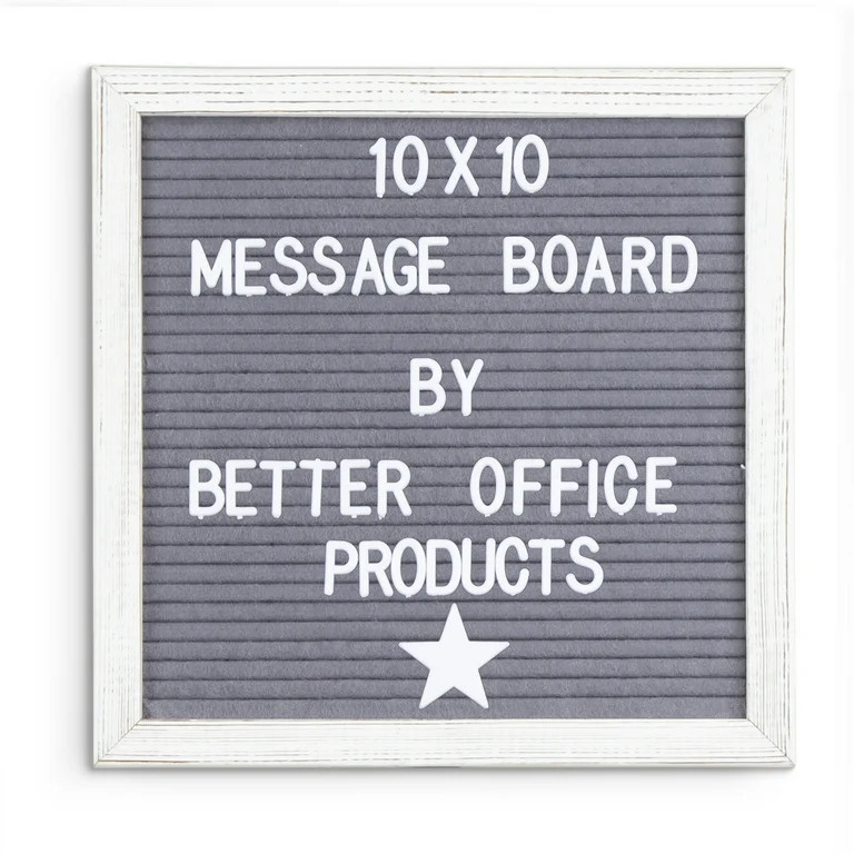 Real Wood Framed Felt Letter Board, Changeable Message Board, 10" x 10", Folding Stand and Wall M... | Walmart (US)