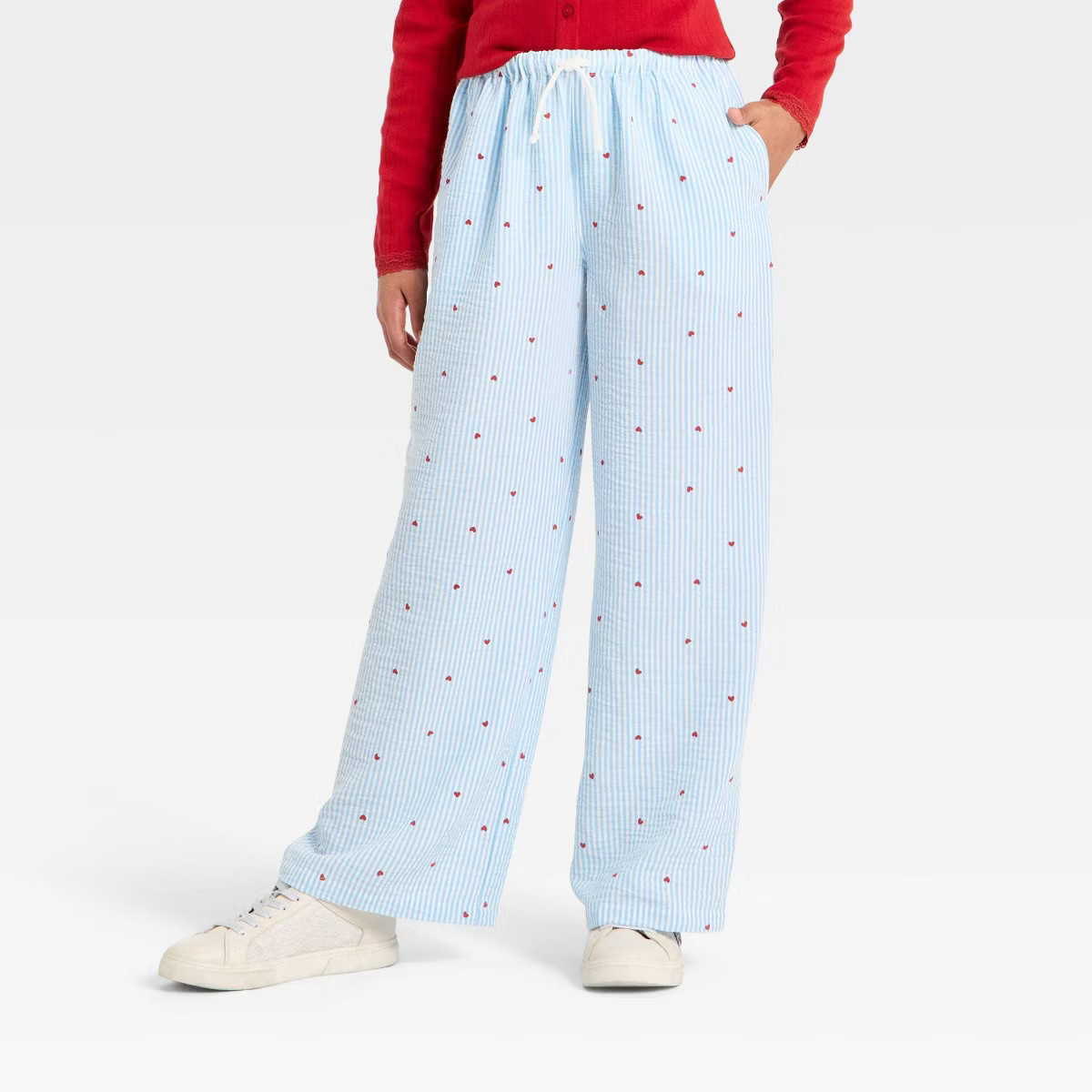Girls' Wide-Leg Striped Lounge Pants - art class™ | Target