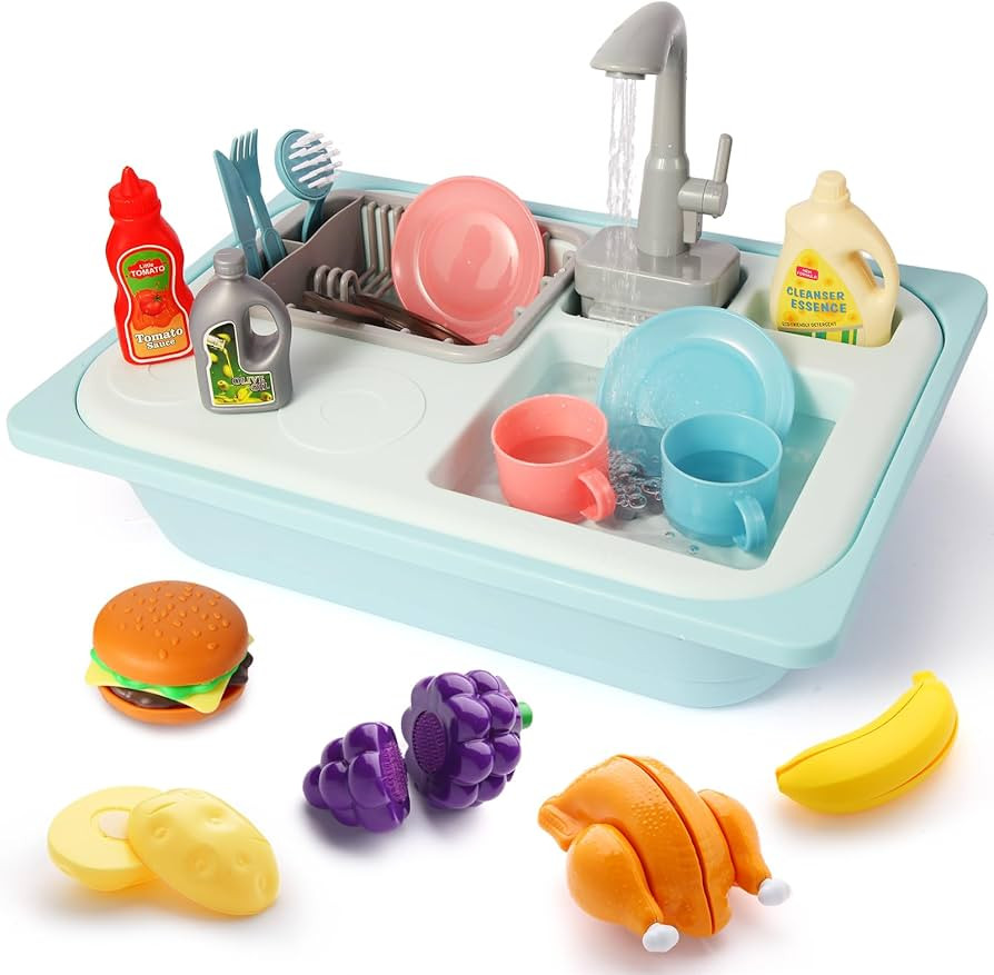 Asweets Color Changing Kitchen Sink Toys, Toddler Sink Toys with Running Water, Pretend Play Toys... | Amazon (US)