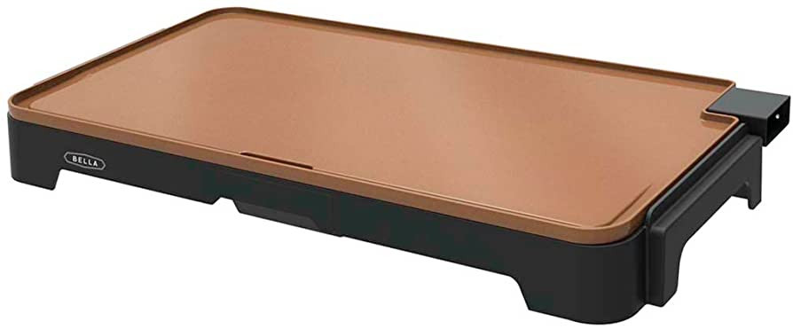 BELLA XL Electric Ceramic Titanium Griddle, Make 15 Eggs At Once, Healthy-Eco Non-stick Coating, ... | Amazon (US)