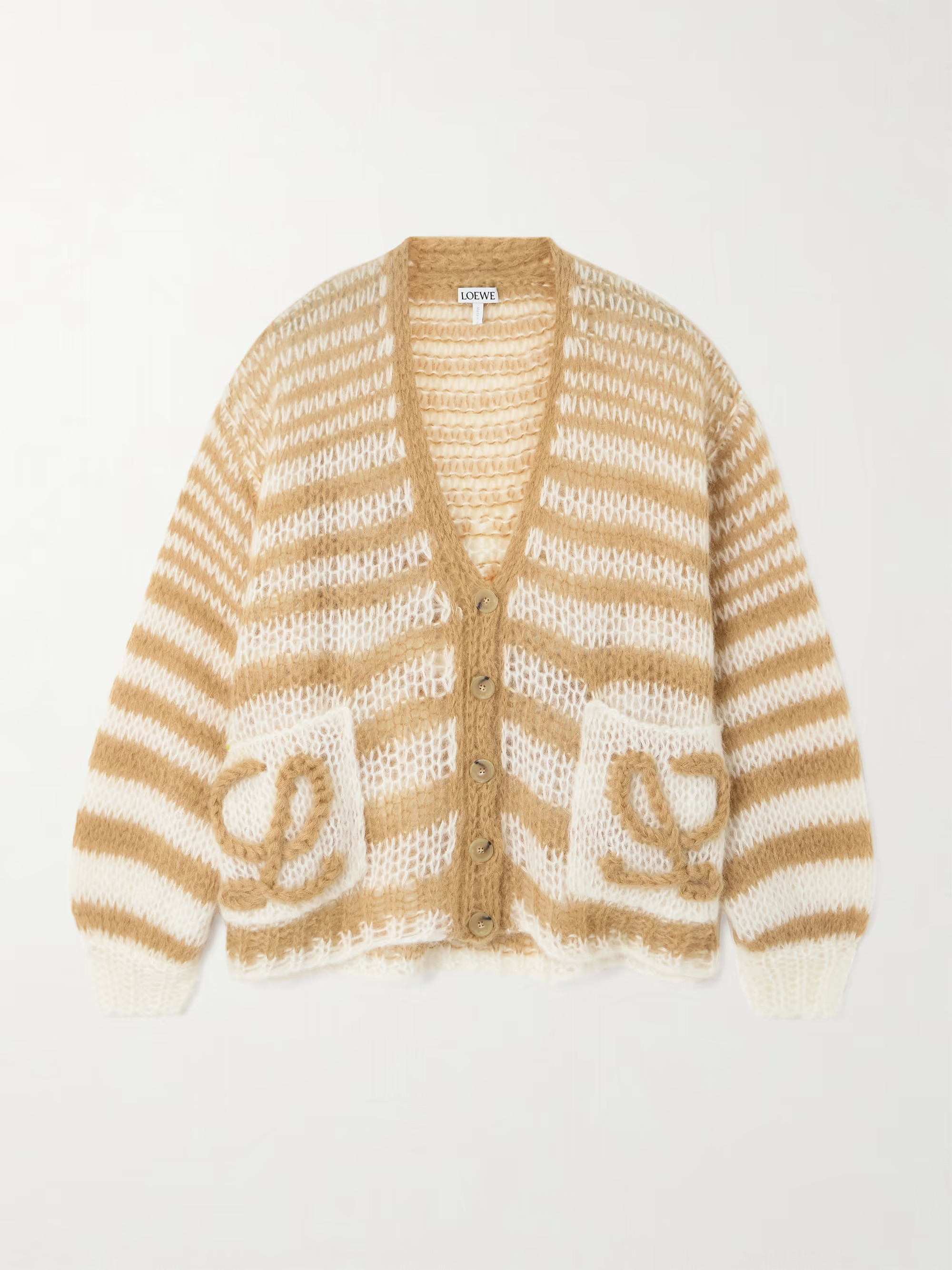 Striped mohair-blend sweater | NET-A-PORTER (US)