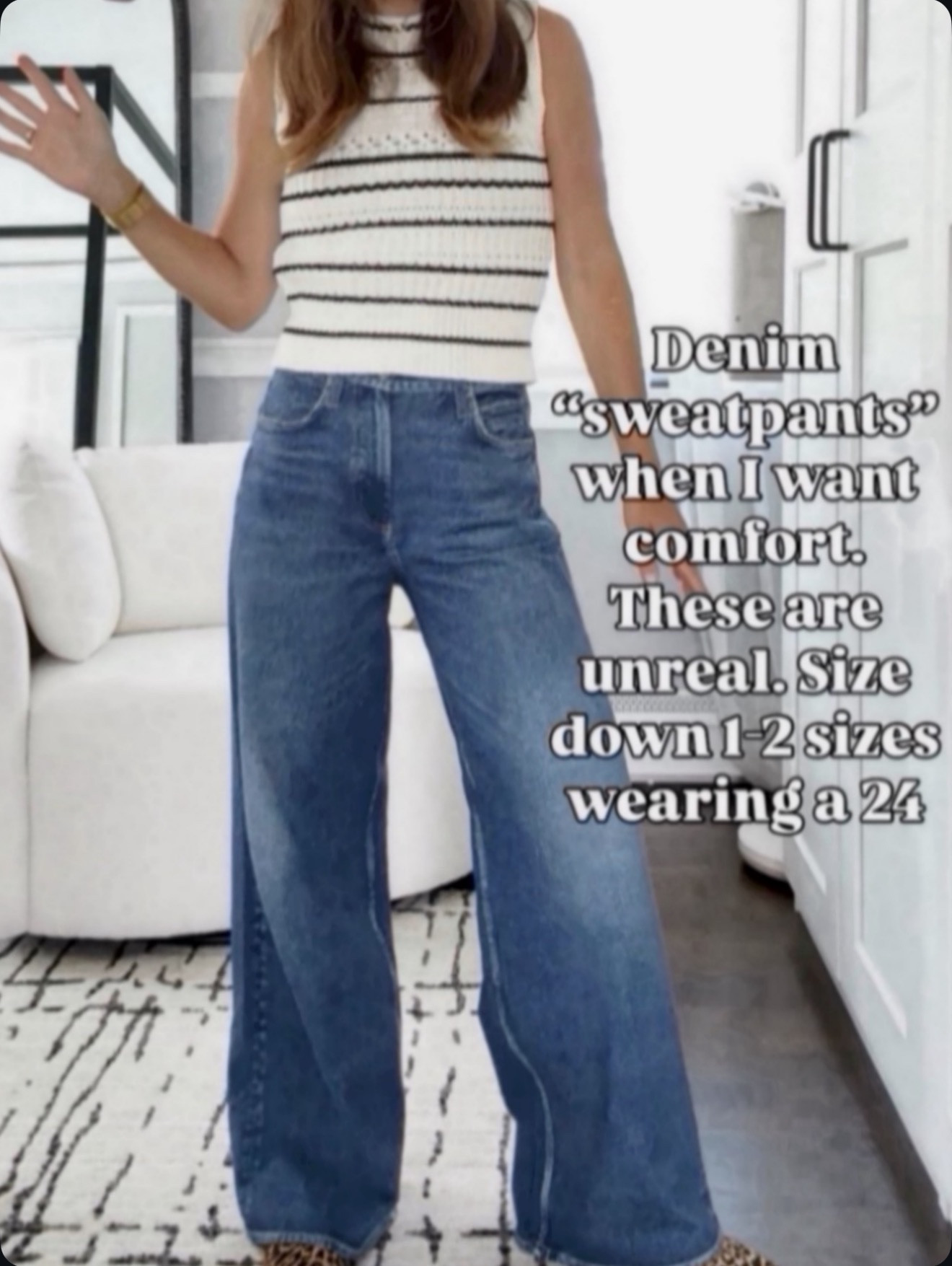 These wide leg jeans feel like sweatpants… unreal comfort 🙌 🔗⬇️ 

#LTKgrwm #LTKSeasonal #LTKOver40