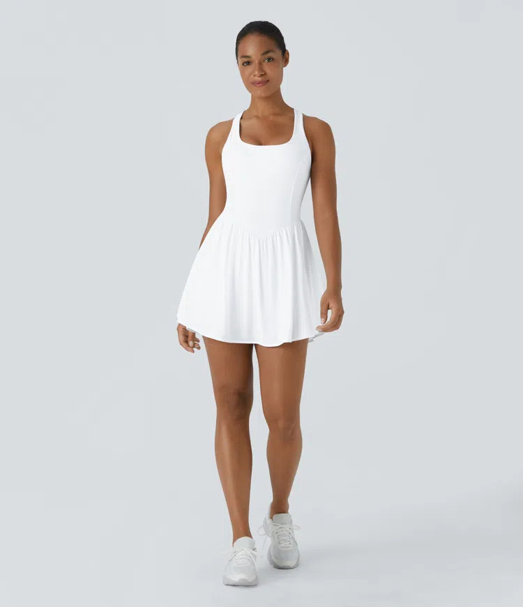 Breezeful™ Corset 2-in-1 Pocket Mini Quick Dry Flowy Pickleball Active Dress A-C Cups | HALARA