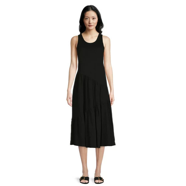 Time and Tru Women's Midi Tank Dress | Walmart (US)