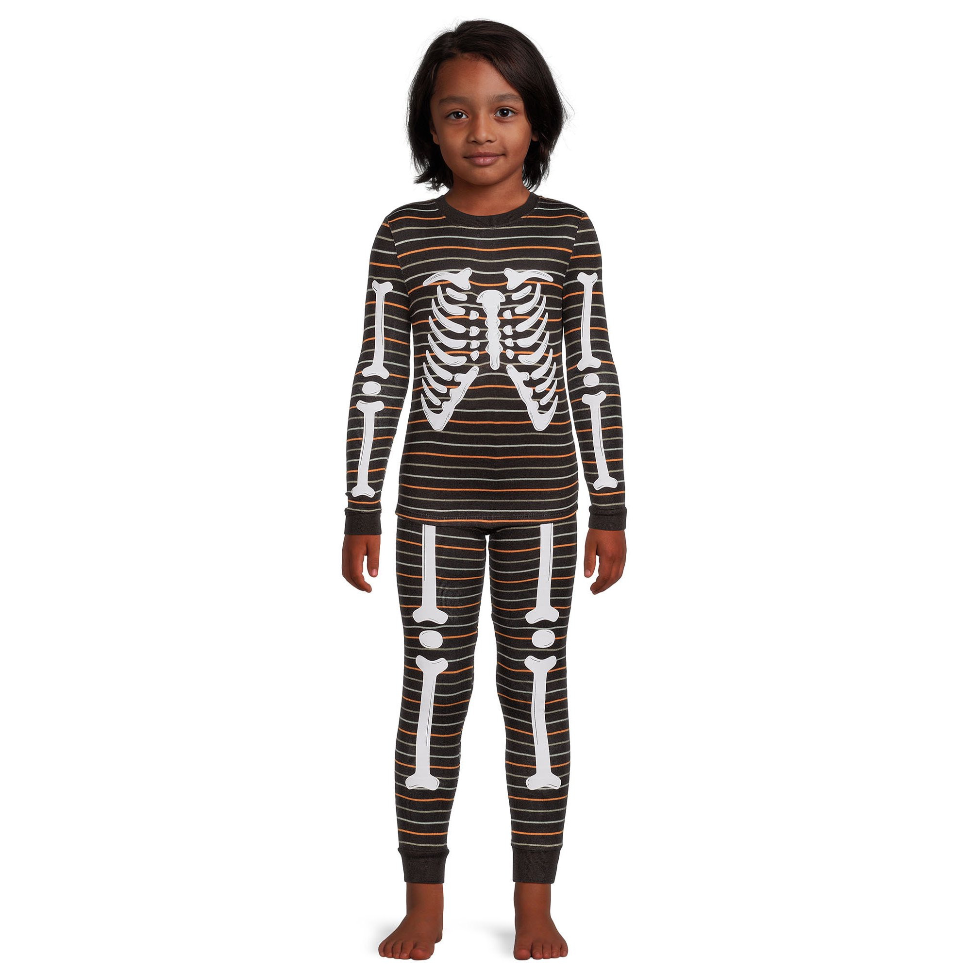 Wonder Nation Boys Halloween Long Sleeve Top and Pants, 2-Piece Sleep Pajama Set, Sizes 4-10 | Walmart (US)