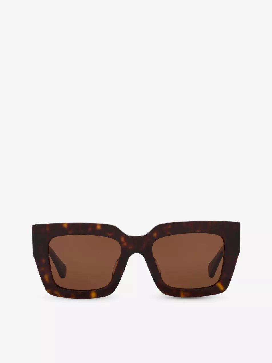6J000394 BV1212S rectangle-frame acetate sunglasses | Selfridges