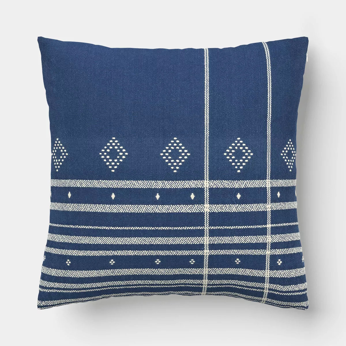 Oversized Square Yarn-Dyed Cotton Plaid Indoor Throw Pillow Blue/Neutral - Threshold™ | Target