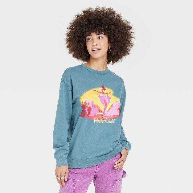 Women's The Muse Oversized Graphic Sweatshirt - Green | Target