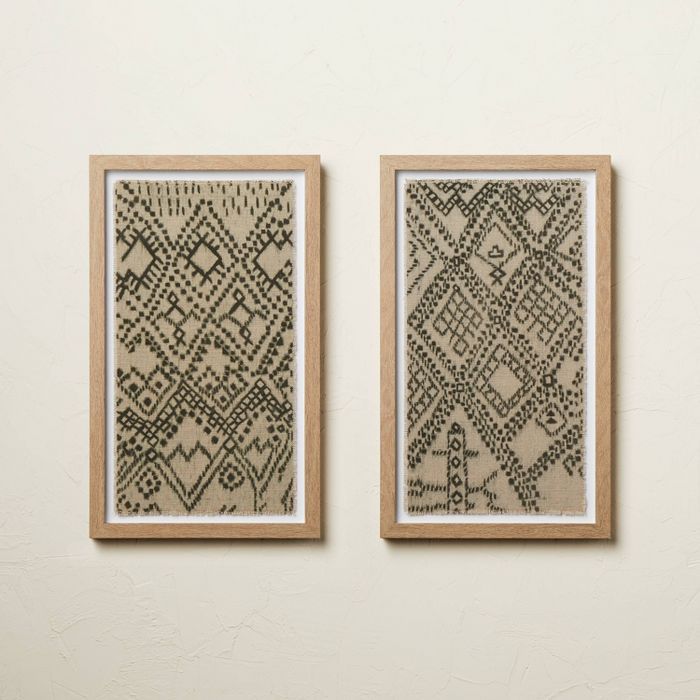 (Set of 2) 12" x 20" Burlap Framed Wall Art - Opalhouse™ designed with Jungalow™ | Target