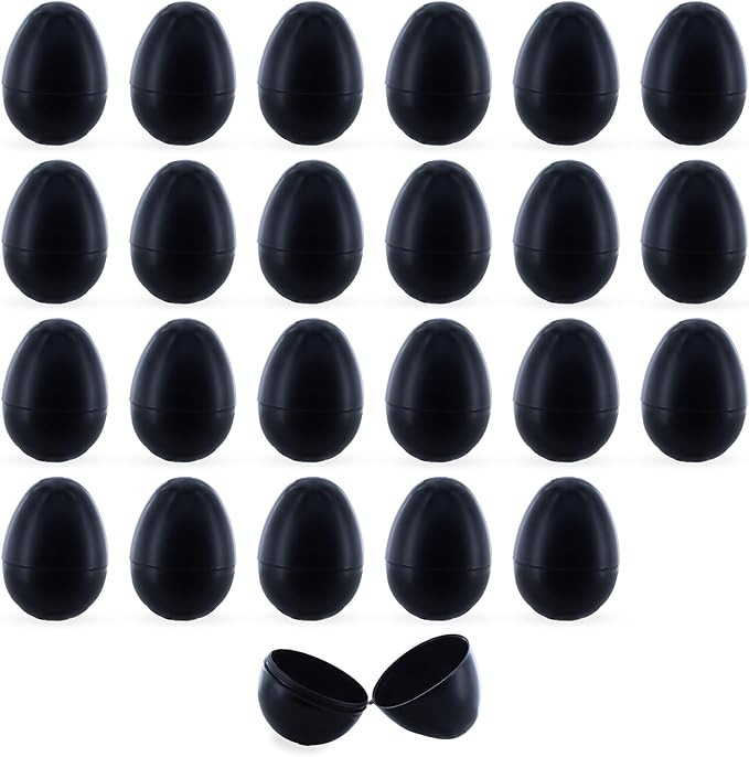 Erasable Fun: Set of 24 Matte Blackboard Plastic Easter Eggs, Each 2.25 Inches | Amazon (US)
