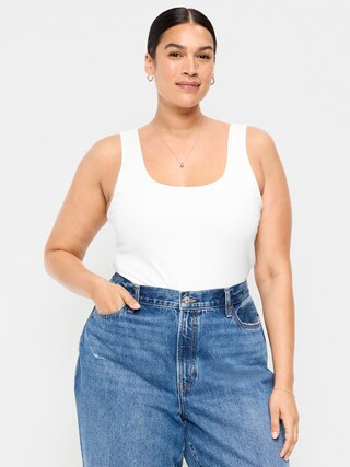 Hug Double-Layer Scoop-Neck Tank Top | Old Navy (US)