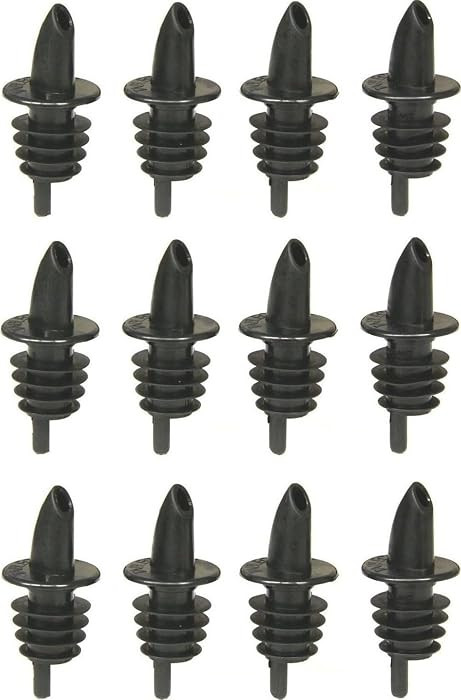 Tablecraft Free Flow Pourers, 2.5 x 1.25 Inch, 12 Count, Black | Amazon (US)