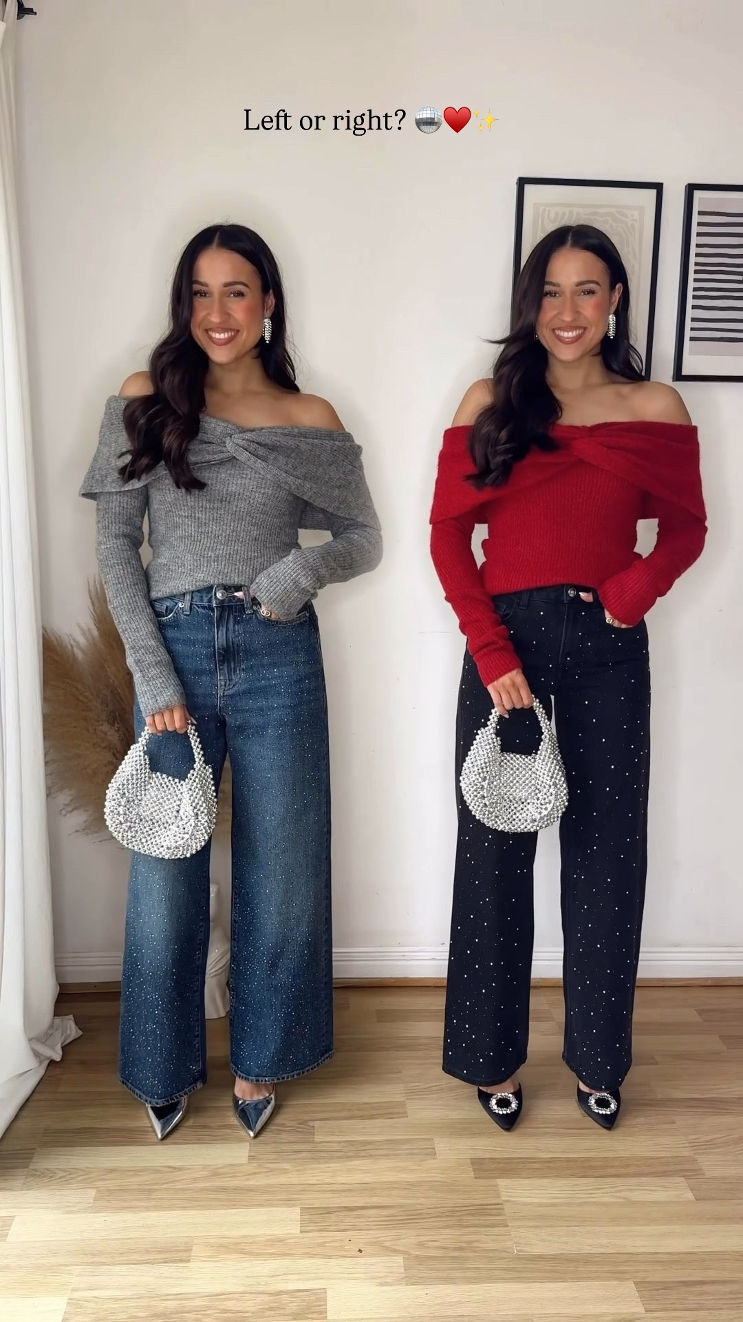 This or that?! Bow jumpers & embellished jeans version 🪩🎁♥️ the blue jeans are the Pull & bear ones on the link that have no picture!

Christmas outfit, party outfit, Christmas Day outfit

#LTKwinter #LTKpartywear #LTKfestive