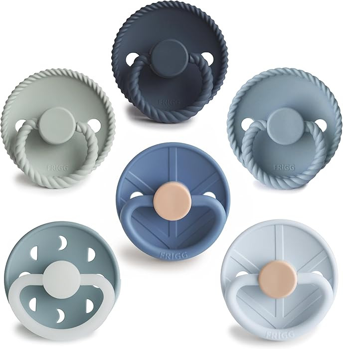 FRIGG SilkySoft Silicone Baby Pacifier 6-Pack Endless Sea | Made in Denmark | BPA-Free (6-18 Mont... | Amazon (US)