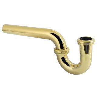 Made To Match 1-1/4 in. Decor P-Trap in Polished Brass | The Home Depot