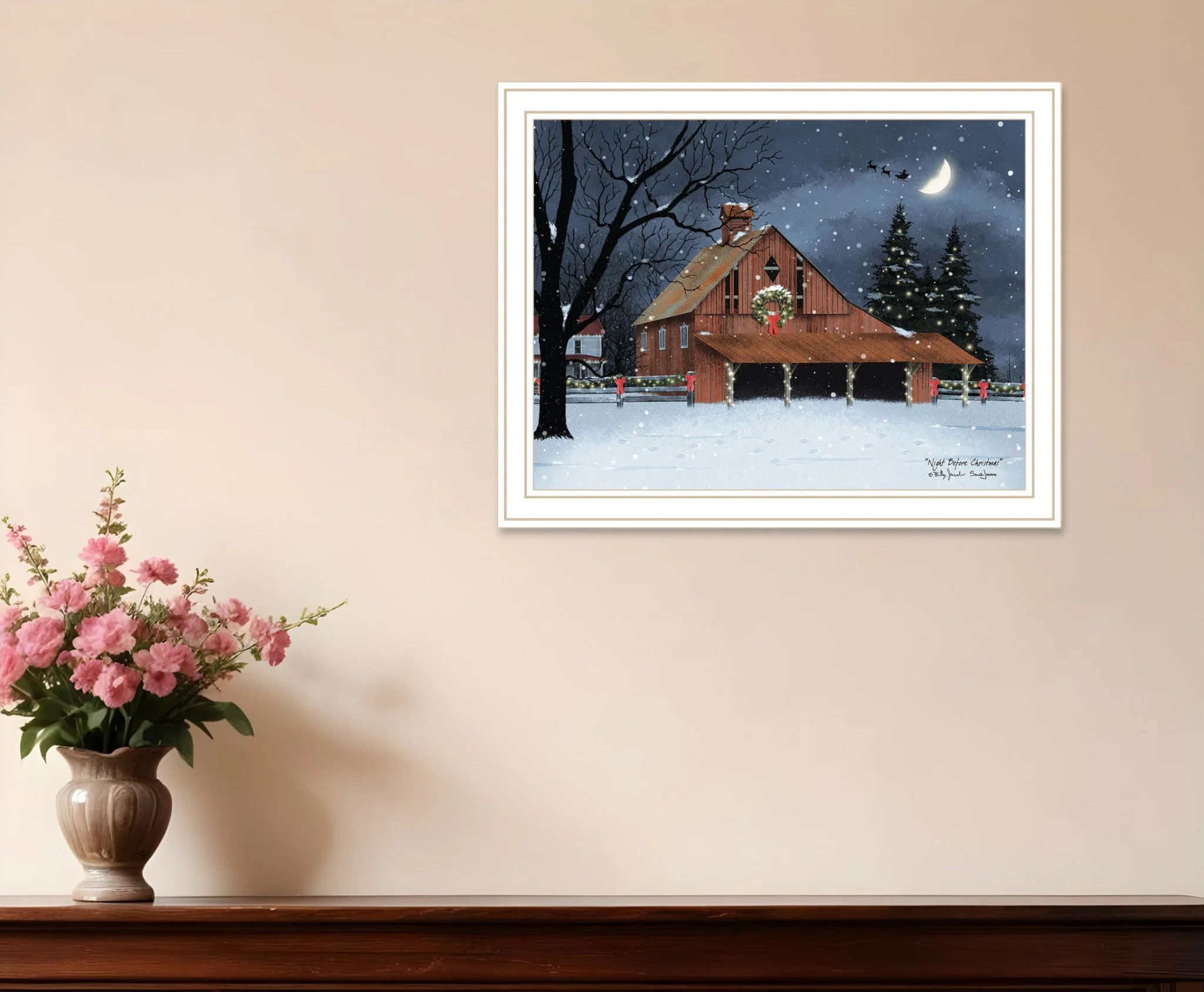 Night Before Christmas White Framed Wall Art | Shop Simon